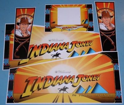 Indiana Jones Cabinet Decal Set 5 Pce