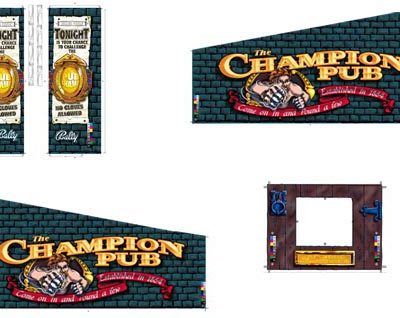 Champion Pub - 5 pce Cabinet Art Set
