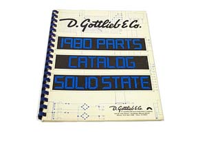 Gottlieb 1980 Parts Catalogue - Used