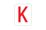 Target Decal-"K"-RED