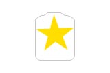 Target Decal - Upright Star - Yellow