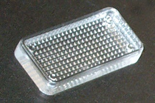 Playfield Insert: rectangle 1.5" stippled clear