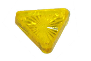 Playfield Insert: triangle 1.18" starburst yellow