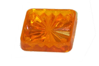 Playfield Insert: Square 1" starburst orange