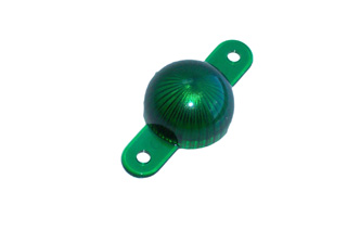 Mini Light dome-screw tabs-green
