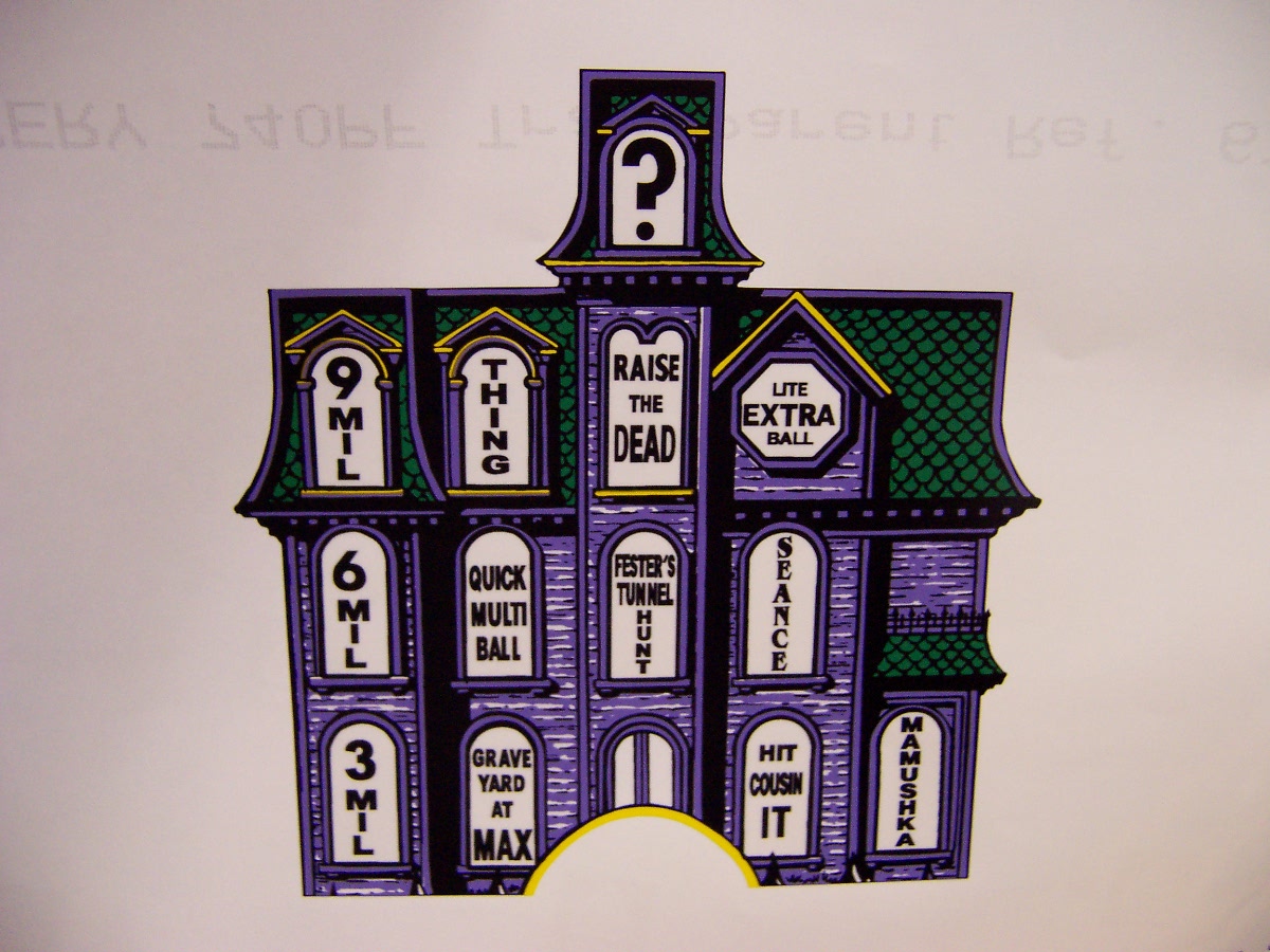 The Addams Family Pinball Mansion Overlay | Mr Pinball Australia