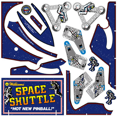 Space Shuttle Playfield Plastics Set