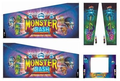 Monster Bash Pinball Cabinet Decal Set